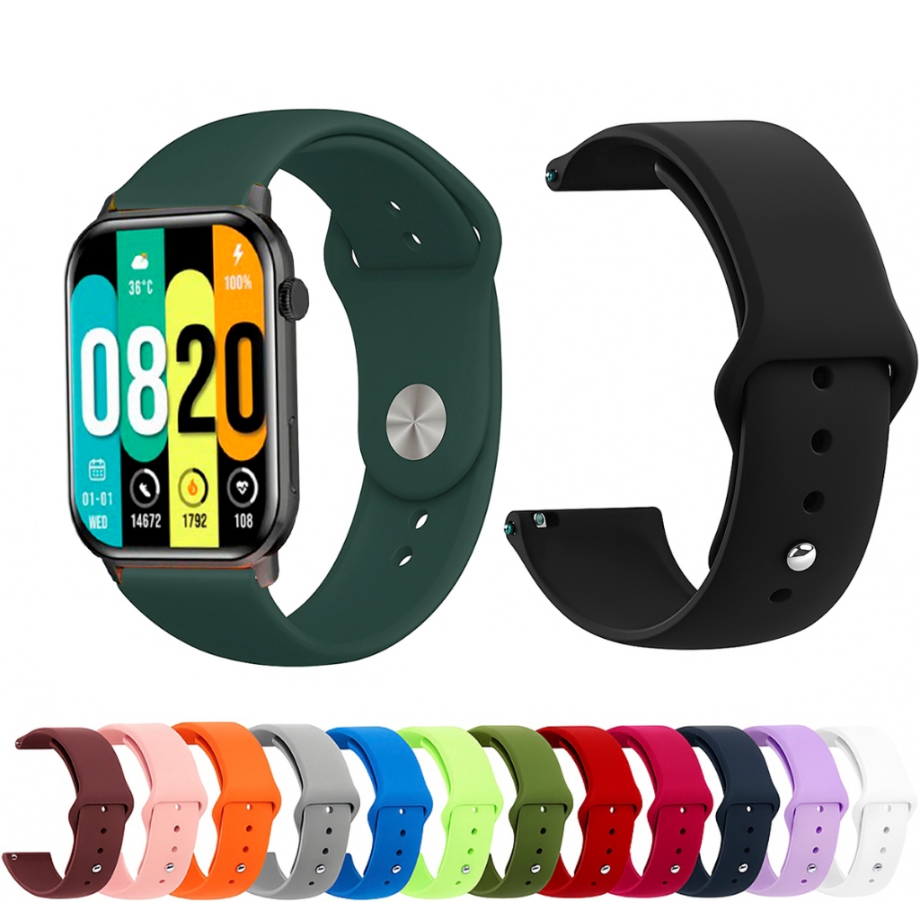 Pulseira 22mm de silicone LISA para Smartwatch kieslect KS 2 PRO Mini
