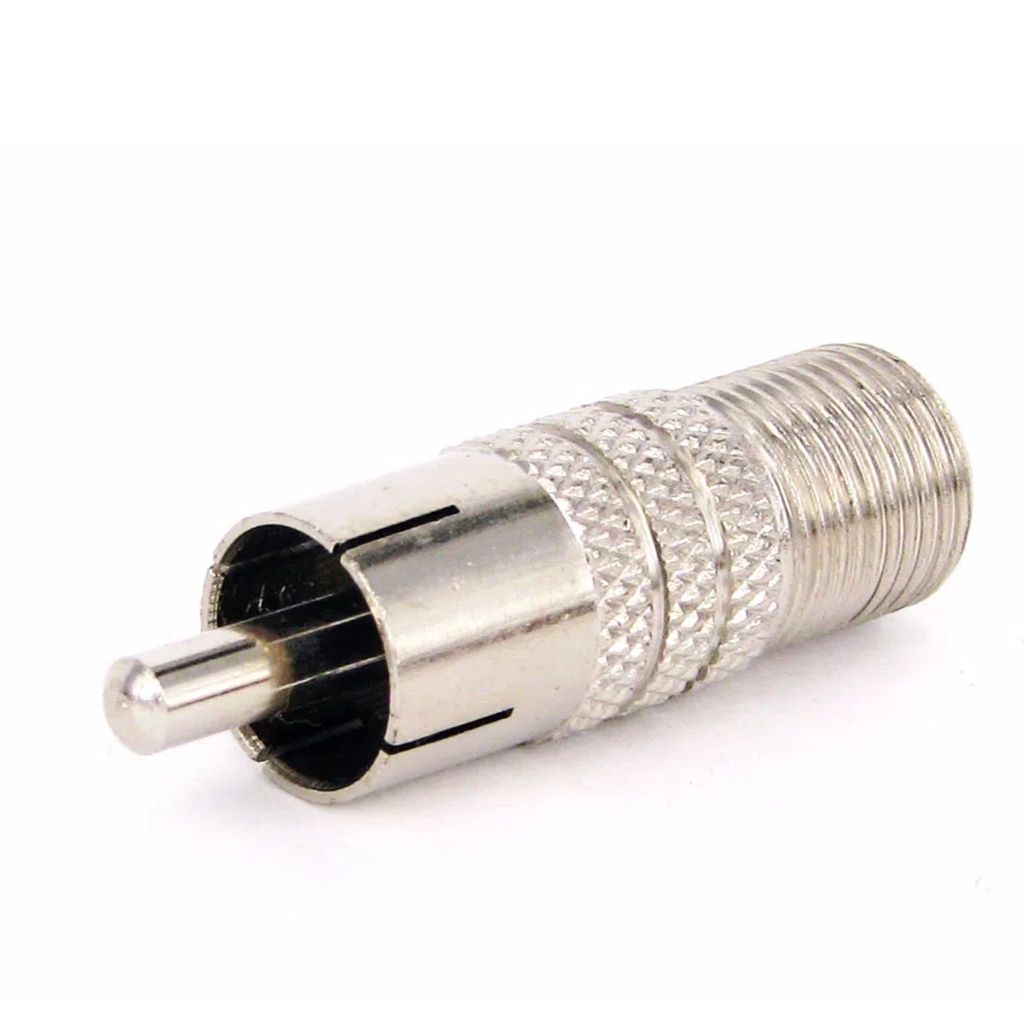 Adaptador Plug RCA macho X Plug Femea Coaxial (PARA VHS)