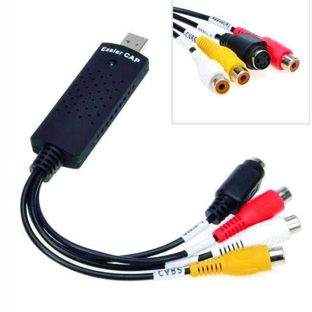 Adaptador Usb Para Capturar Imagens E Audio Fita Cassete Vhs