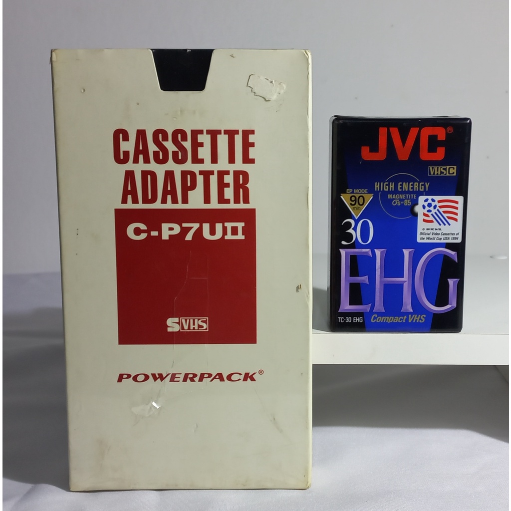 Adaptador para Aparelho VHS + Fita de Câmera Filmadora JVC (Lacrados)