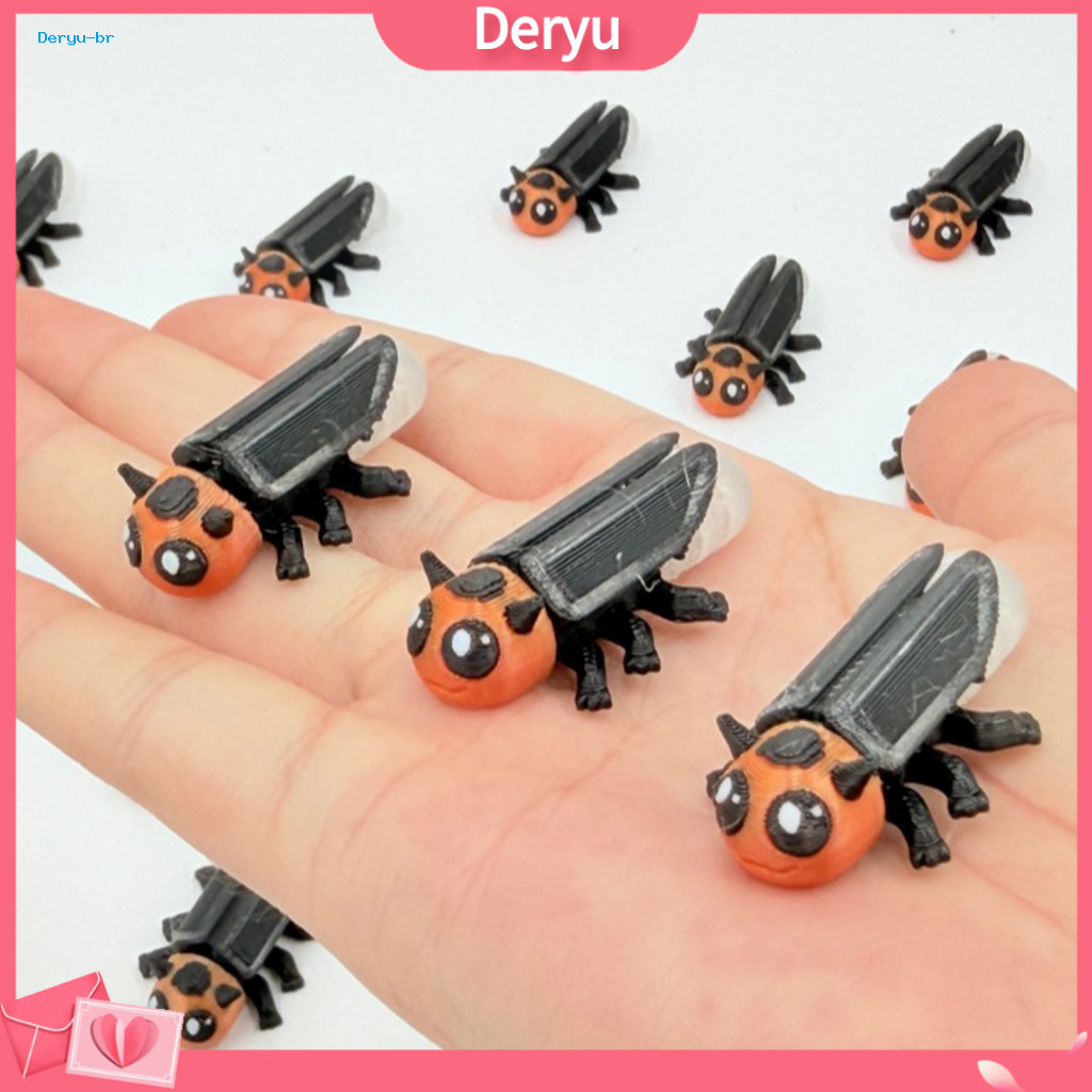 Statue for Desk 3d Printed Firefly Decor Glow-in-the-dark Figurine Mini for Home Bookshelf Bedroom – Unique Night for