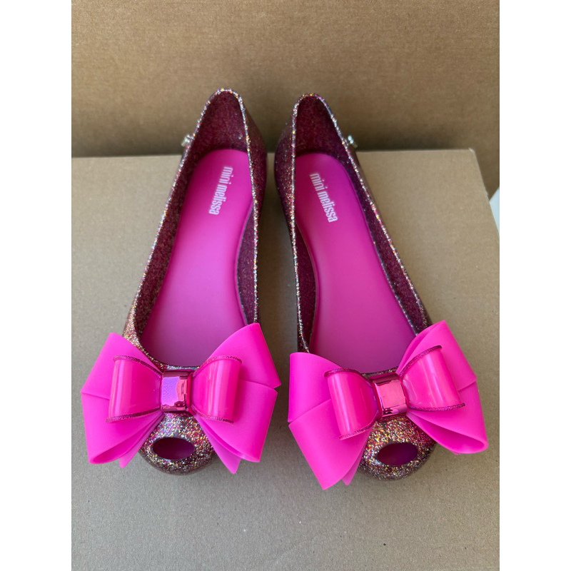 Mini Melissa Ultragirl Sweet IX Gliter rosa. Tamanho 32