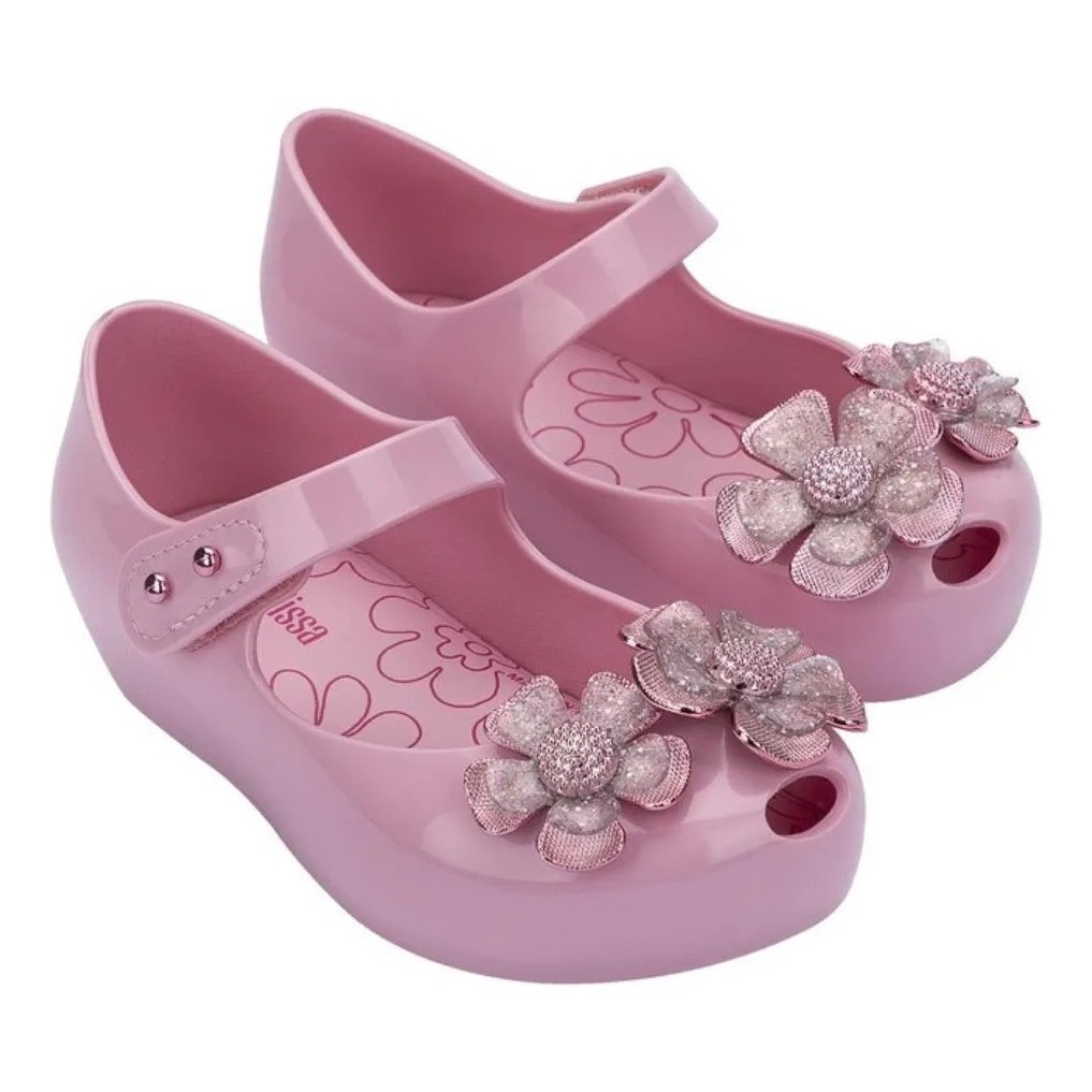 Sapatilha Bebê Mini Melissa Ultragirl Flower Chrome Original - 38166