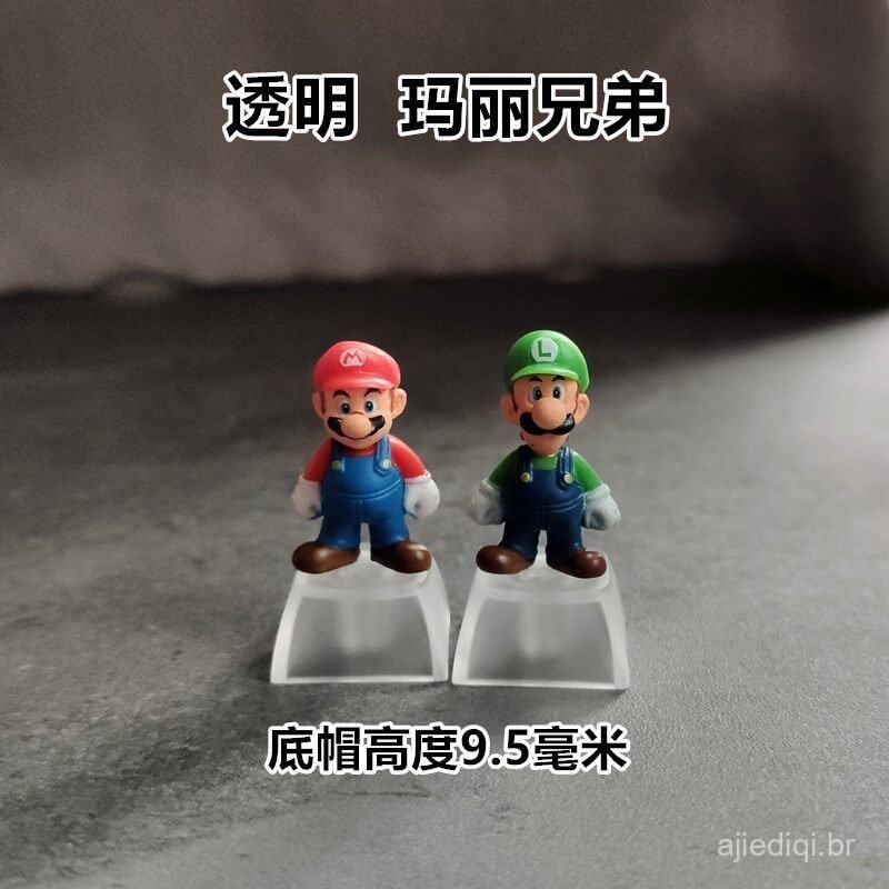 Keycaps Super Mario com Frete Grátis, Keycaps 3D Translúcidas, Mario Único, 2 Keycaps, Anime Cartoon Mechanical Dream IS