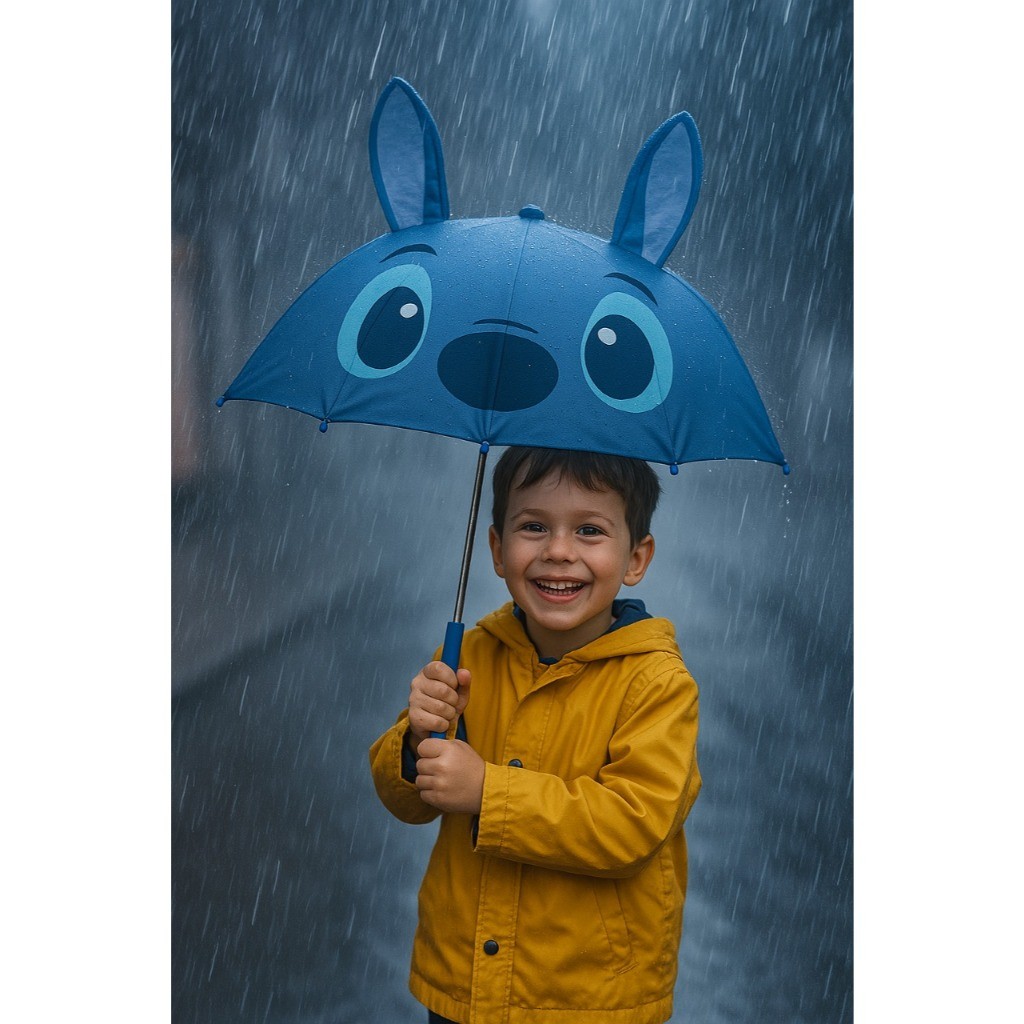 Guarda chuva infantil Stitch 3d Sombrinha 48cm Disney