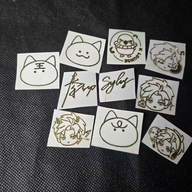 10Zhang《Love and Deep Space》Game-themed metallic style Qin decoration cut-out waterproof water cup sticker