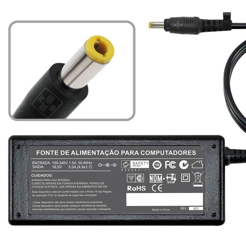 Fonte Carregador Para Positivo Stilo Xs4200 18,5v 65w 712