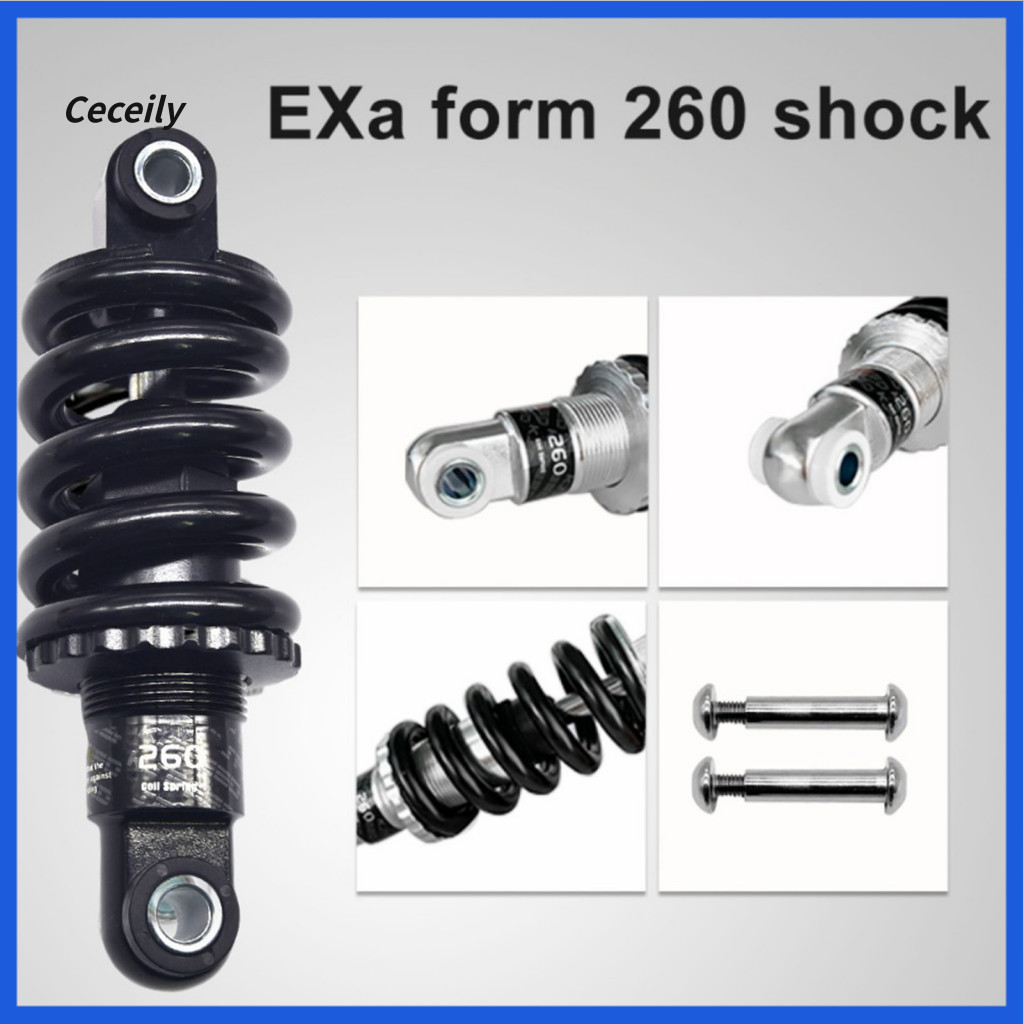 Bike Suspension Shock Absorber Corrosion-resistant 12.5/15cm Adjustable Rear for Mountain Folding Scooter for Smooth