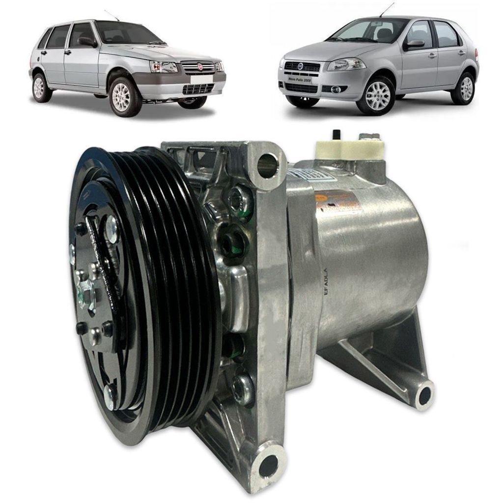 COMPRESSOR ORIGINAL CEMAK CALSONIC FIAT PALIO FIRE/UNO FIRE 2006 > 2012 3 PASSANTES 5PK 12V Brinde Exclusivo