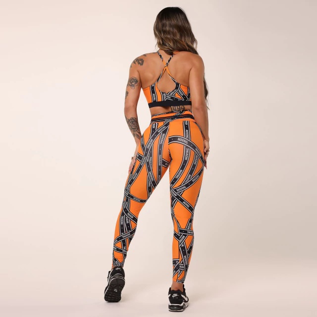 LEGGING COMUM STRIP FIRE EXCLUSIVA