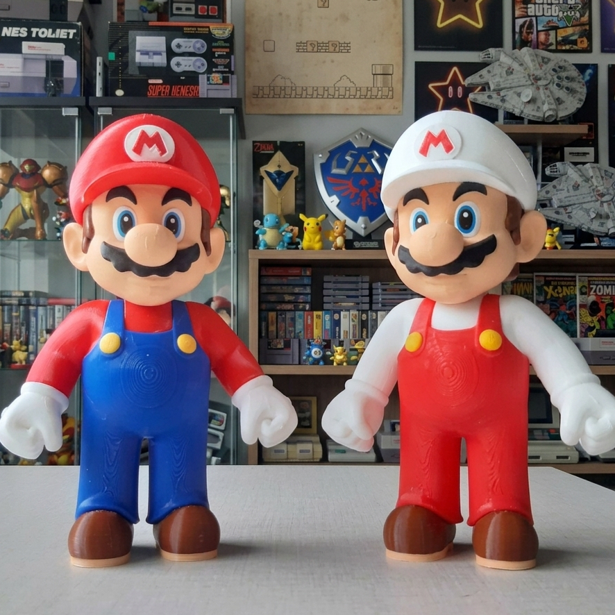 Super Mario Bros E Mario Fire Em Impressão 3D - Edição Exclusiva Gamer