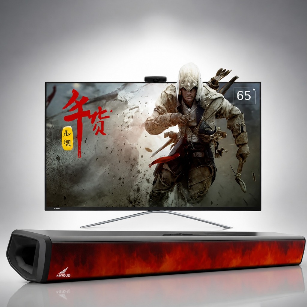 Caixa De Som Soundbar Gamer Bluetooth Led Rgb TV PC Notebook Potente Grasep D-G102 Premium