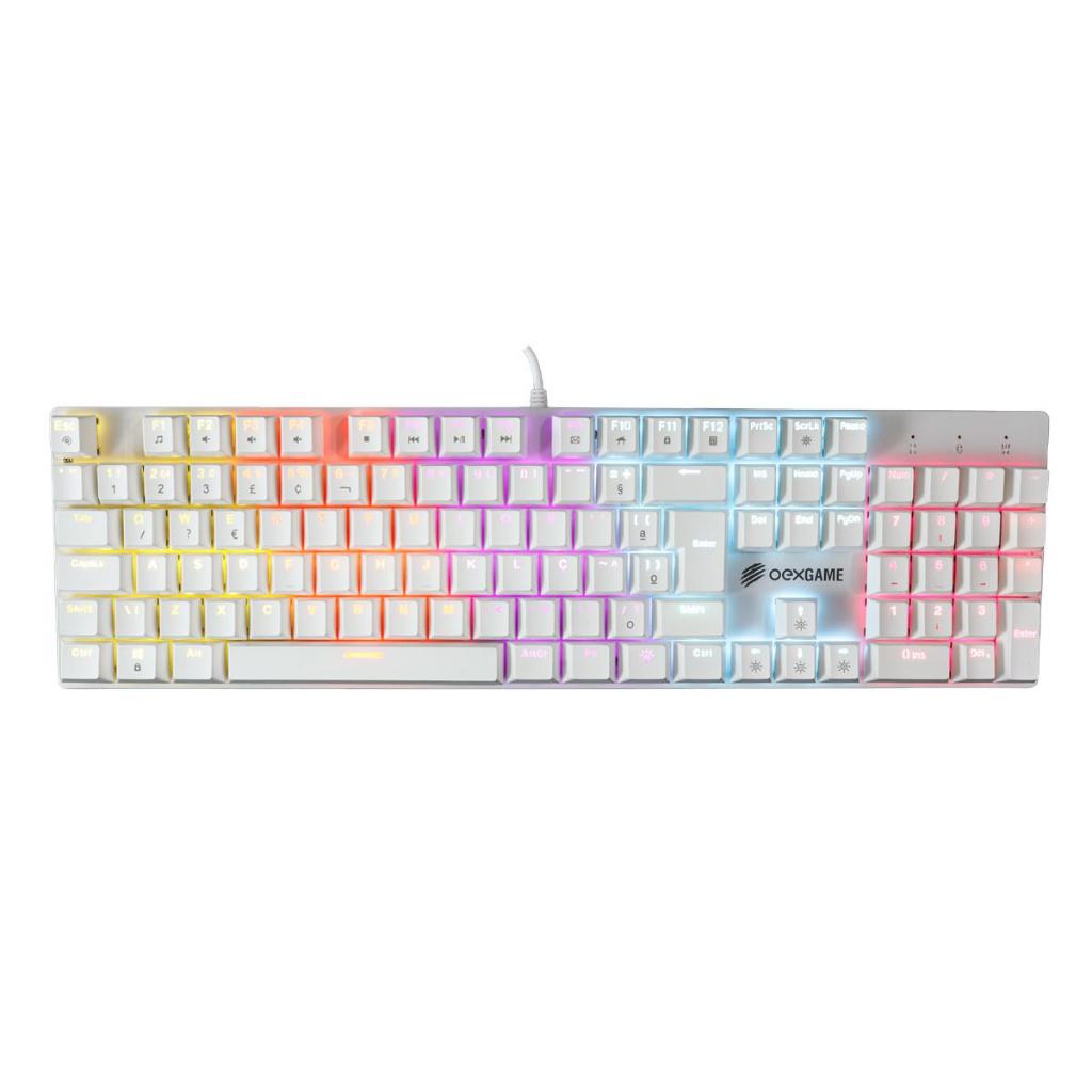 Teclado Gamer RGB Mecânico Switch Red Outemu TC701 Guardian Padrão ABNT Backlight Rainbow