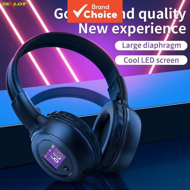 ZEALOT B570 Fones De Ouvido Over-Ear Bluetooth BT5.0 AC6921A Chip 40mm Driver TF Card Play 400mAh Bateria 30 Dias Em Esp