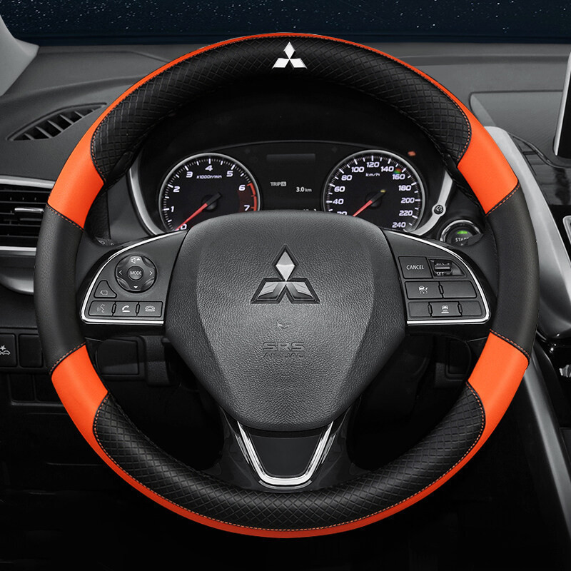No Smell Thin Mitsubishi car steering wheel cover Microfiber Leather Car Steering Wheel Cover Non-slip Accessories for X