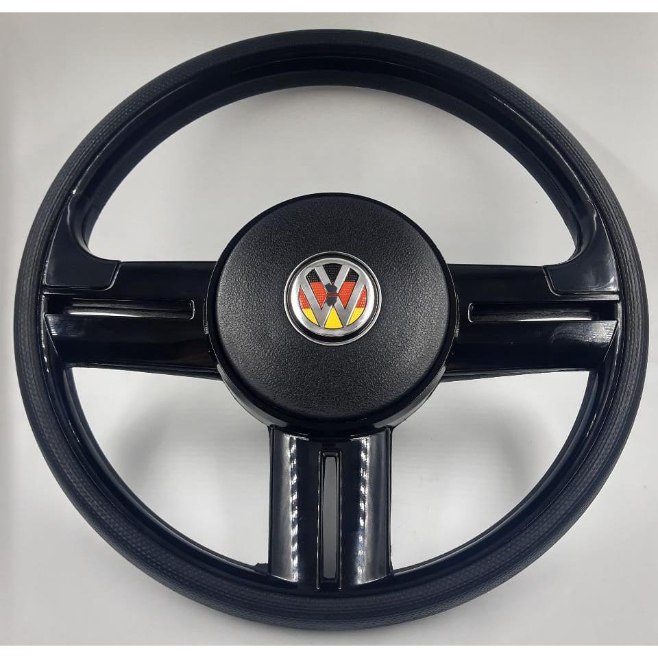 Volante Esportivo Rallye Preto Tuning Vw Top Car G1 G2 G3 G4 G5 G6 + Cubo Completo