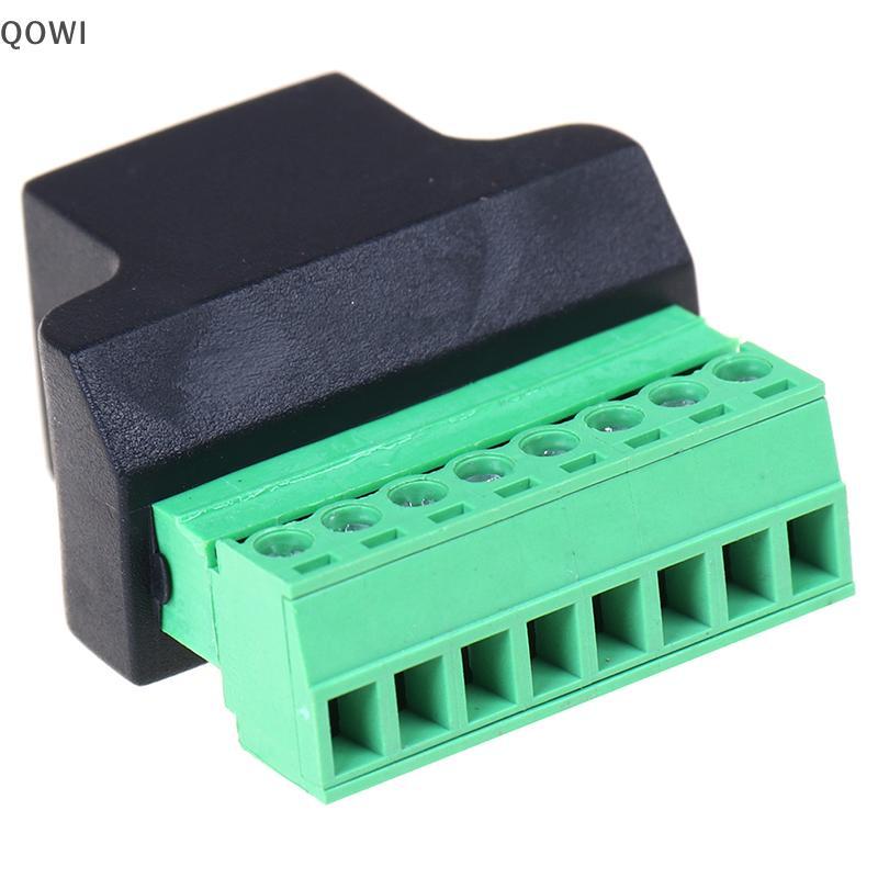 qo RJ45 Fêmea Para Parafuso Terminal Conector De 8 Pinos Adaptador Extensor De Cabo Ethernet br