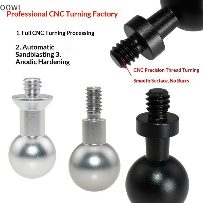 qo 15/17/19/20/25mm Cabeça Esférica Para Adaptador De Parafuso De 1/4'Antiferrugem Ajuste Universal Suporte De Telefone