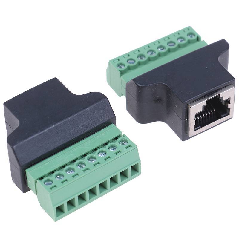qo rj45 Para Parafuso Adaptador De terminal rj45 Fêmea Conector De 8 Pinos CCTV DVR br