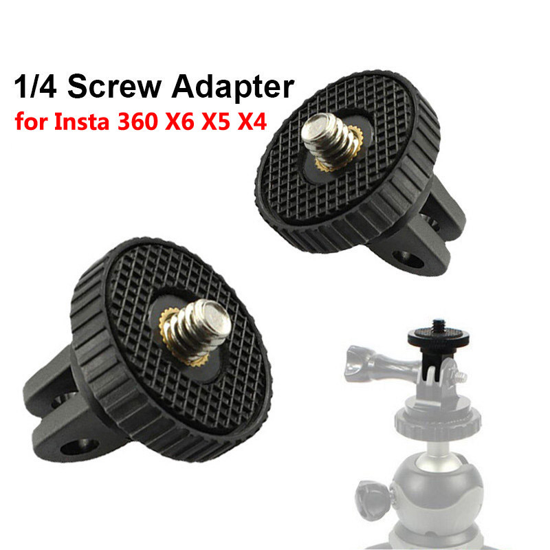 1/4 Polegada Parafuso Tripé Adaptador 360 Suporte De Montagem Rotativa Para Insta360 X6 X5 X4 Um X X2 X3 GoPro 12 11 10
