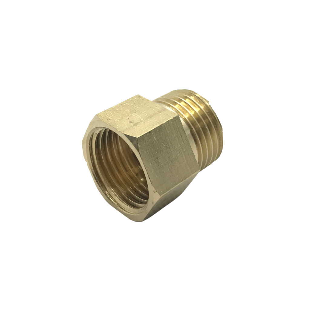 2 Peças Adaptador em Latão Rosca Macho 3/8 e Fêmea 1/2 BSP
