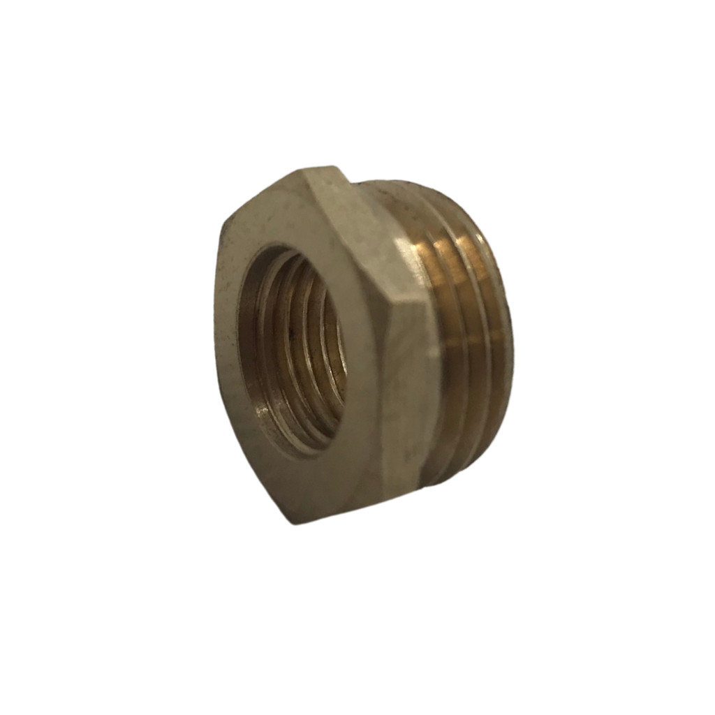 2 Peças Bucha com Redução Conexão Latão 1/2 X 1/4 Rosca Bsp Adaptador Emenda