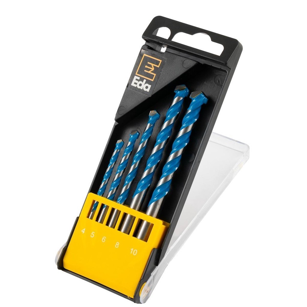 Kit 5 Brocas Multifunção 4 a 10mm Multi Material Fura Tudo