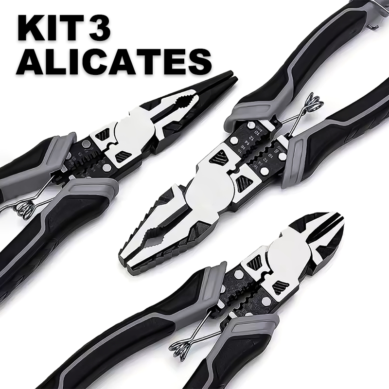 3x Alicate Universal Multifuncional Eletricista Profissional Ferramentas De Hardware Corta Tudo F18