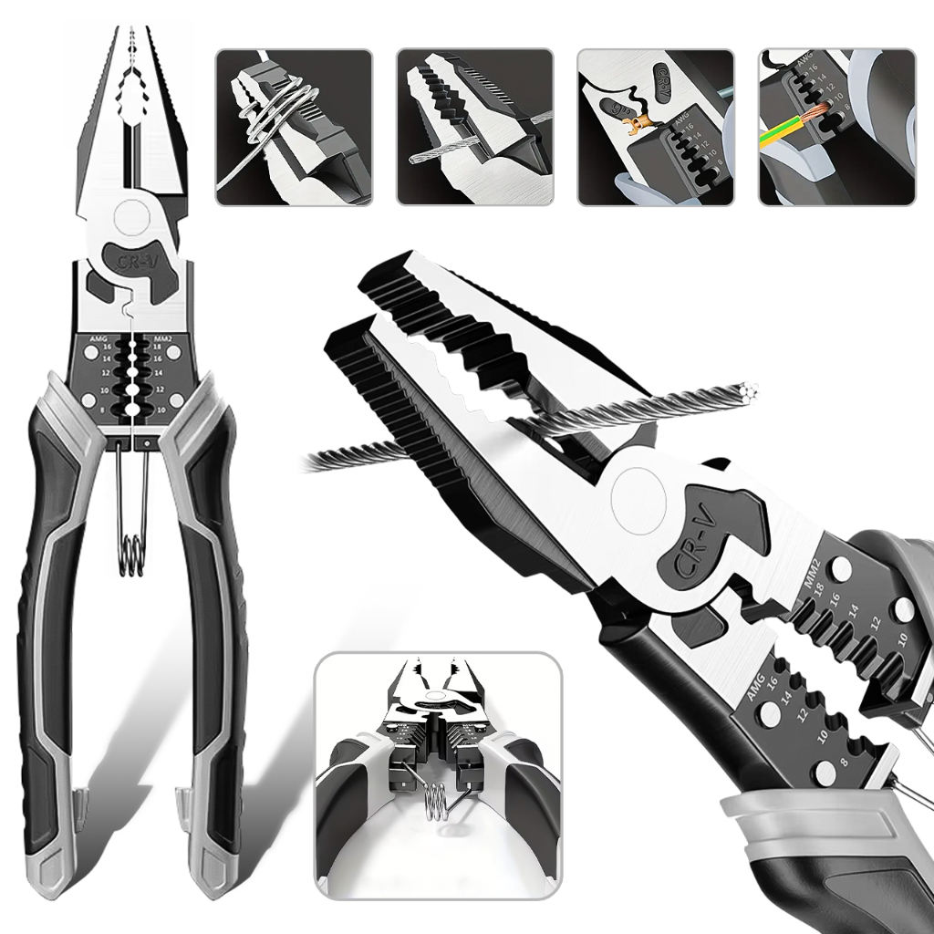 Alicate Universal Multifuncional Profissional Corta Tudo Diagonal Agulha Ferramentas Hardware F18