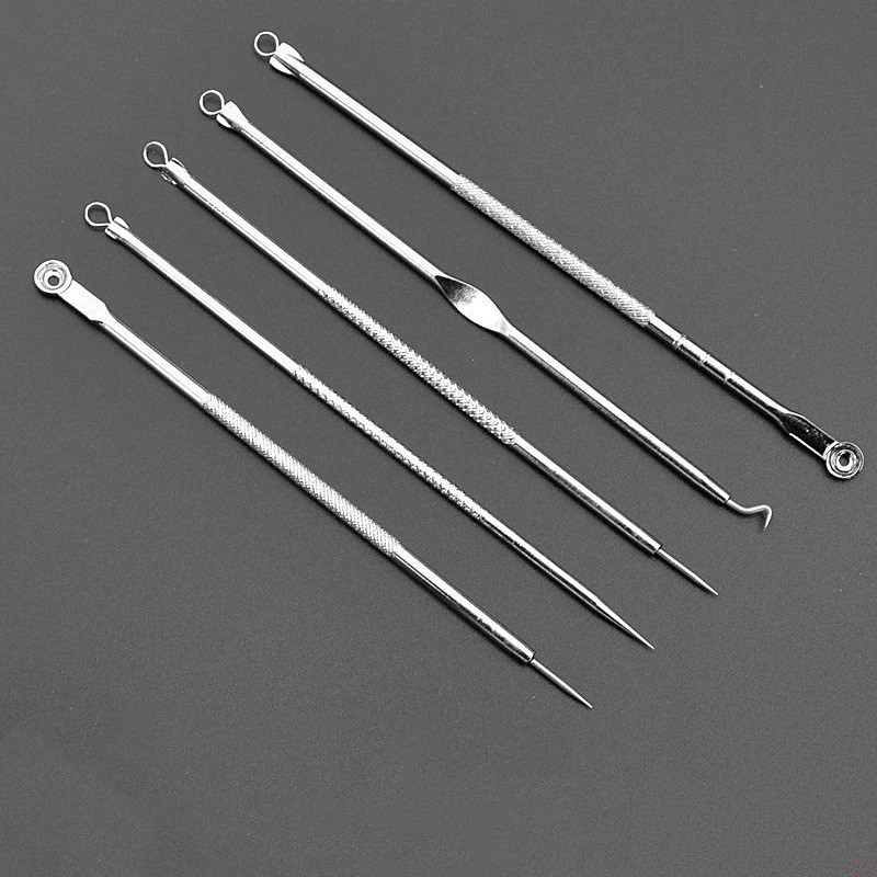 Kit C/05 Extrator De Acne Cravos Espinha Limpeza