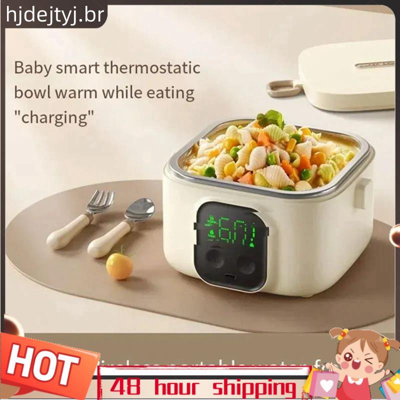 Lancheira Elétrica Recarregável Portátil 500ML Aquecimento Display LCD Sem Água