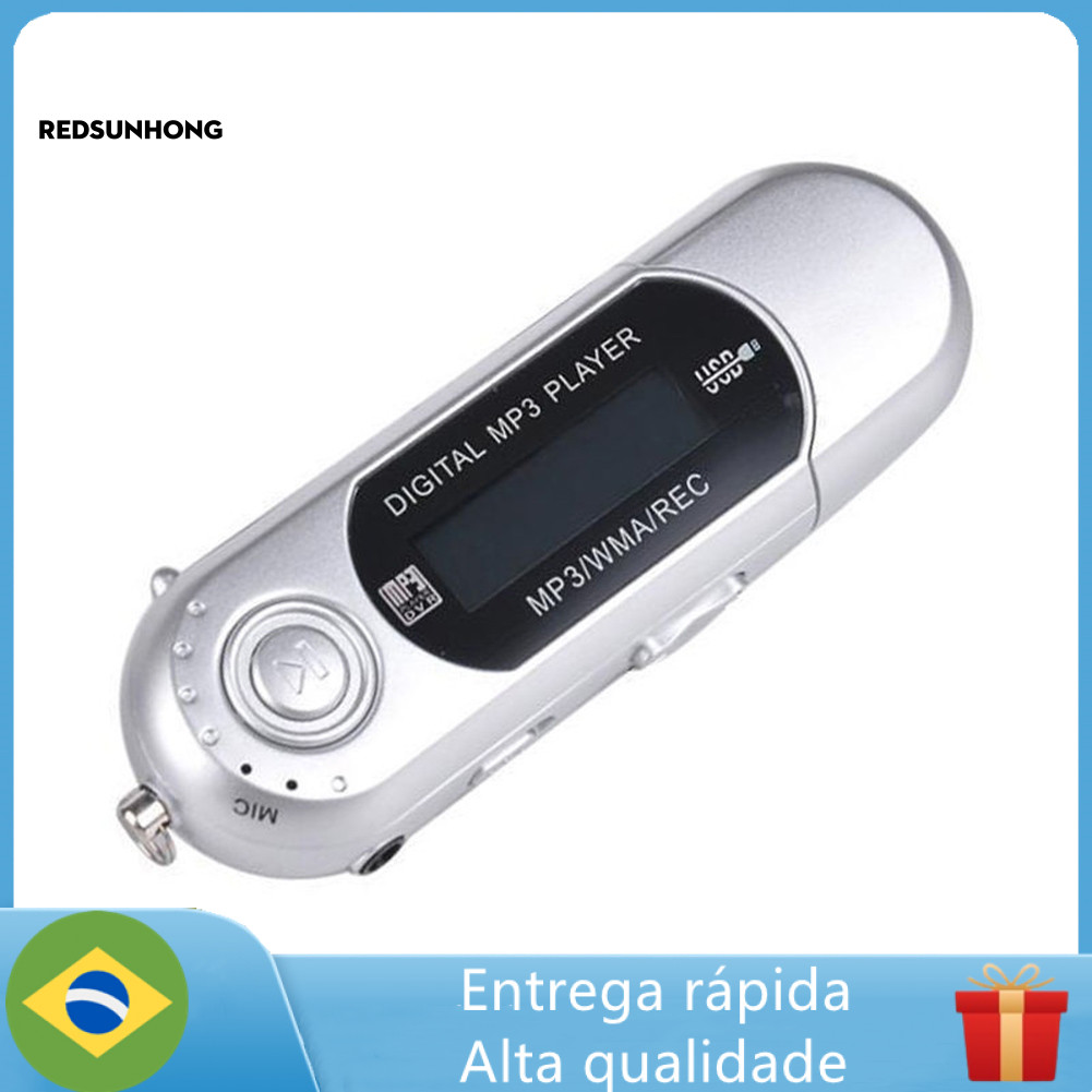 RH.Z Portátil 13 Polegadas LCD Display Digital Rádio FM Cartão TF USB 20 MP3 Music Player