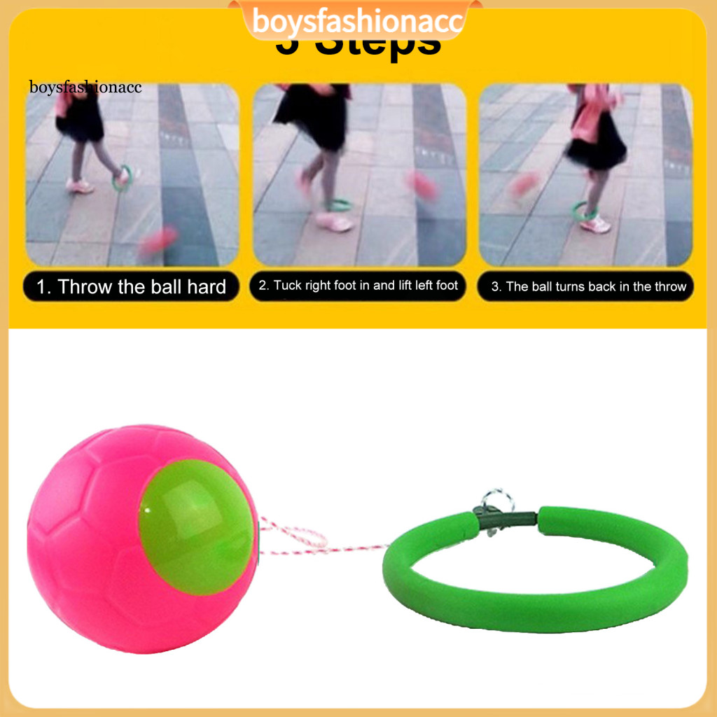 Glowing Bouncing Ball for Kids – Lightweight Colorful Ankle Skip Swing Toy with Flashing Lights Enhance Concentration