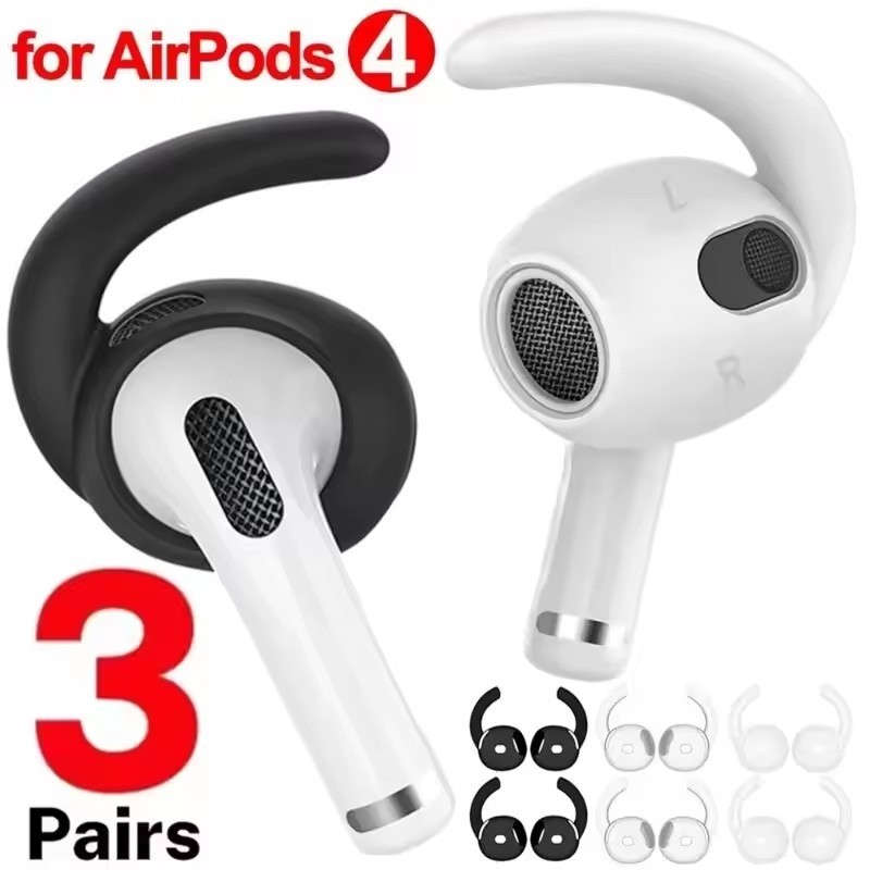 1-3 Pares De Gancho Anti-Perda Para Fone De Ouvido Airpods 4-Ganchos Queda De Fones De Silicone-Suporte Protetor De Blue