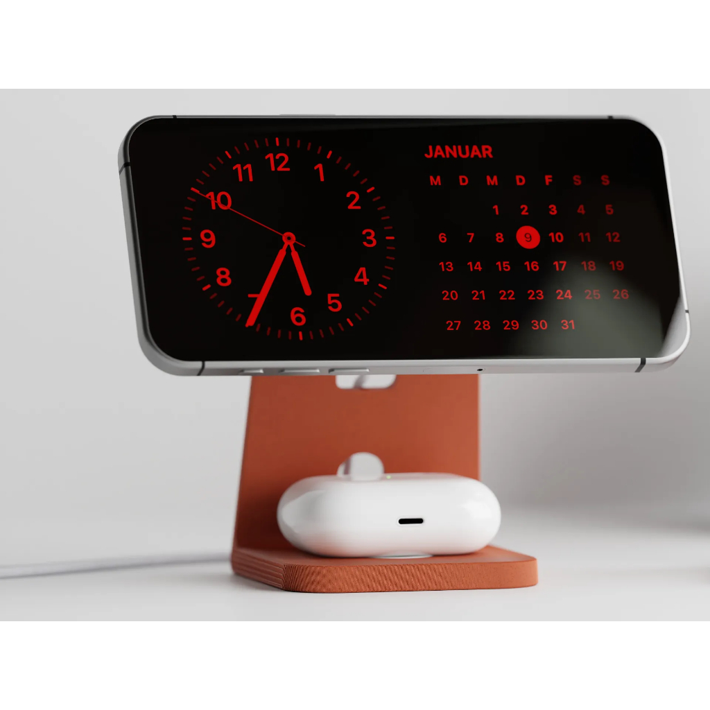 ⚡ Suporte para Carregador MagSafe + AirPods – Organização e Estilo para Seus Dispositivos Apple! 🍏