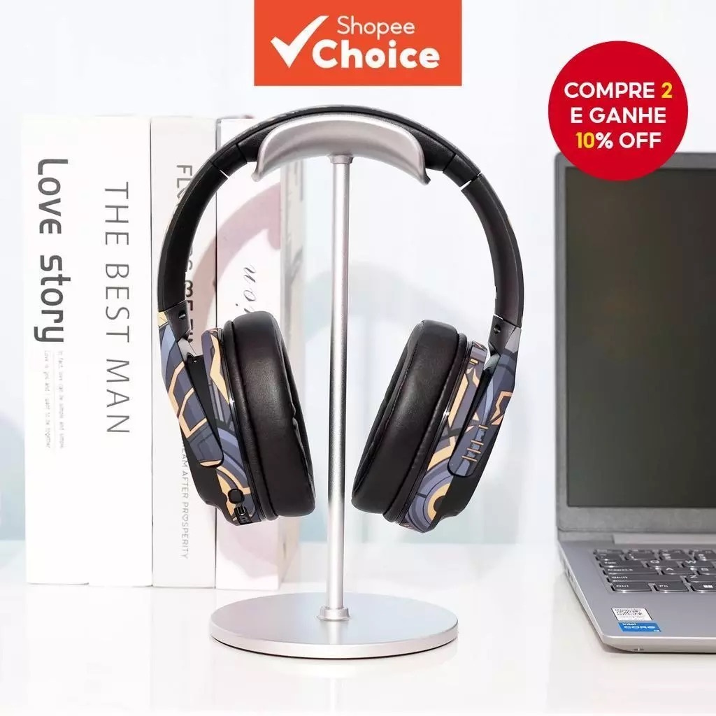 Suporte Para Fone De Ouvido Curvado Com Bandeja Suporte De Fone De Jogos Pesados AirPods
