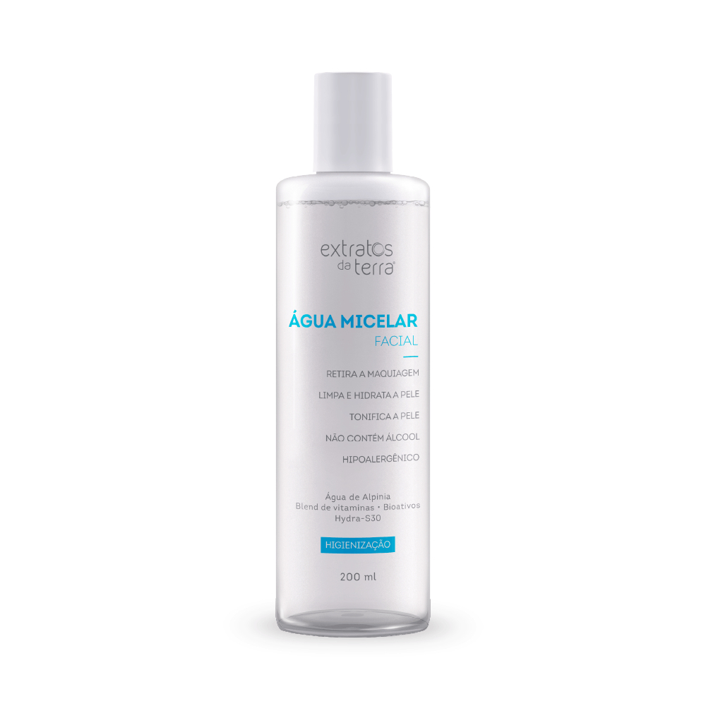 Agua Micelar Demaquilante e Tonificante Extratos da Terra 200ml