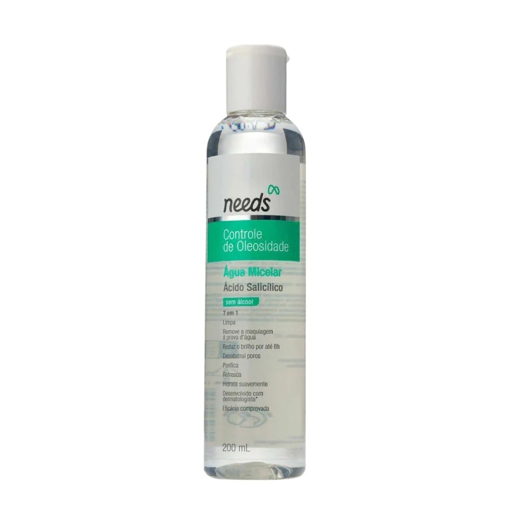 Água Micelar Needs Controle de Oleosidade  com Ácido Salicílico 200ml