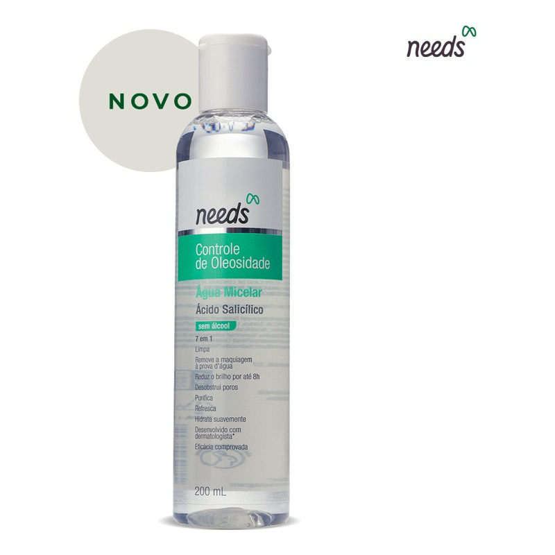 Água Micelar Needs Controle de Oleosidade 200ml ou 120ml