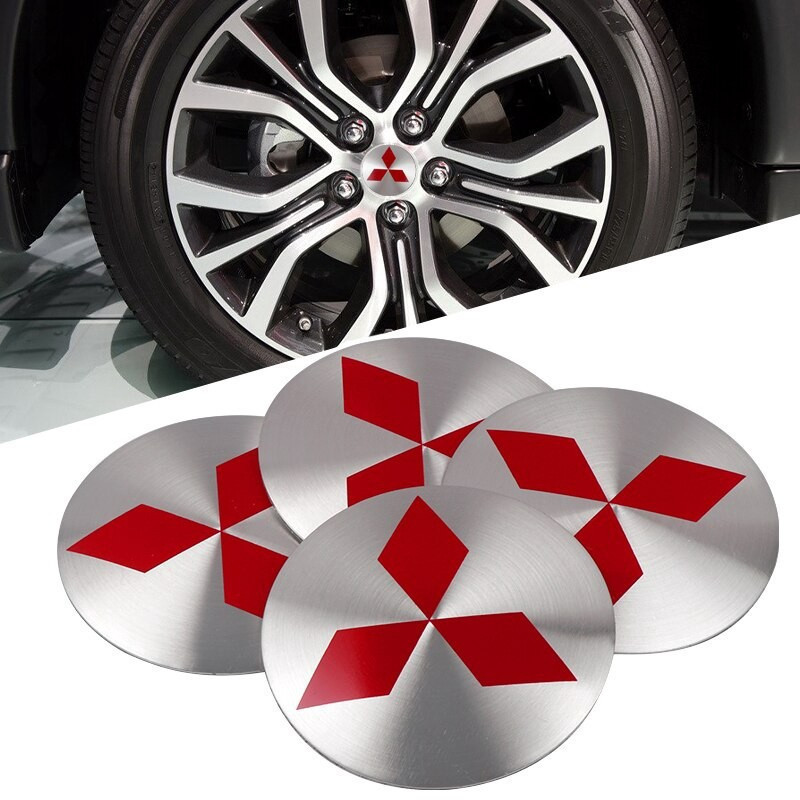 High Quality 4pcs Set Car Wheel Center Cap Stickers Car Styling Decal Accessories Perfect Fit For Mitsubishi ASX Lancer