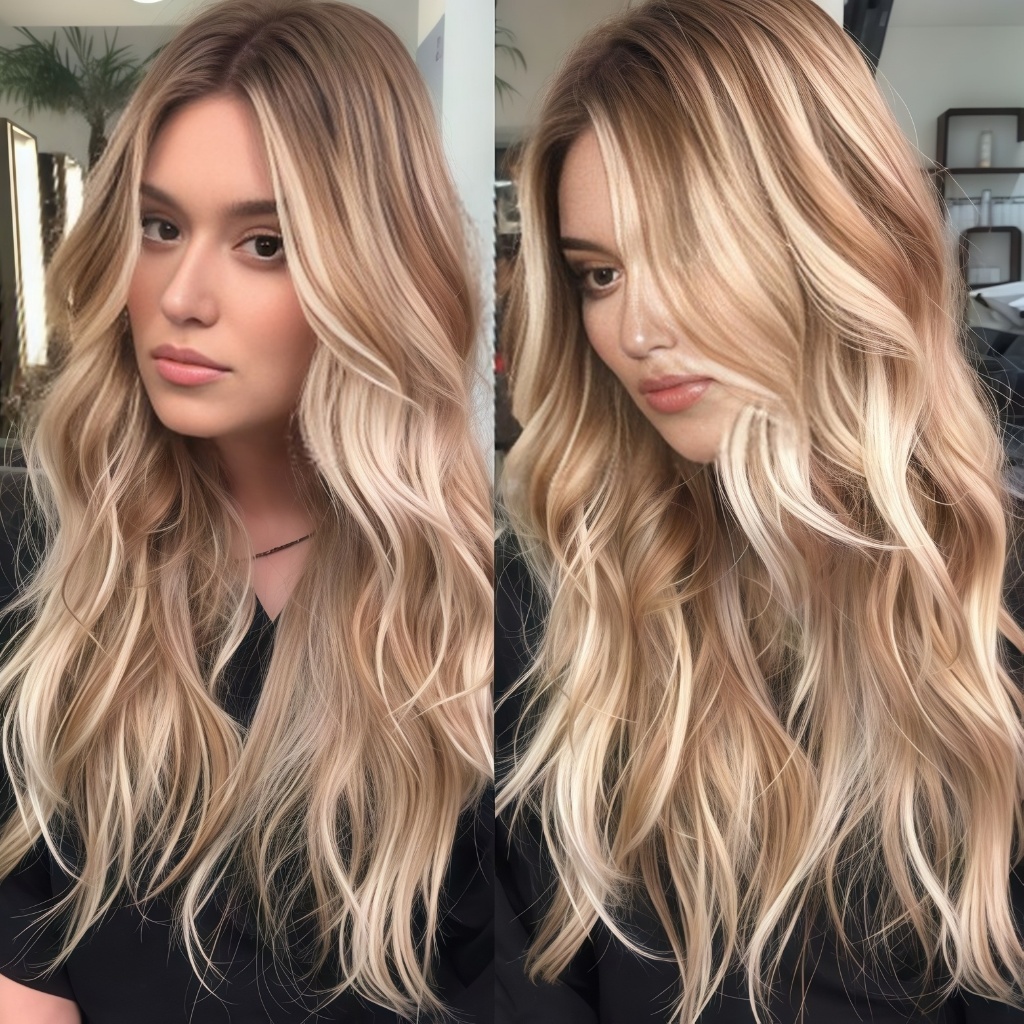[Fluoré] Cabelo de fibra orgânica testa renda Mid-center gradiente amarelo longo cabelo encaracolado feminino onda grand