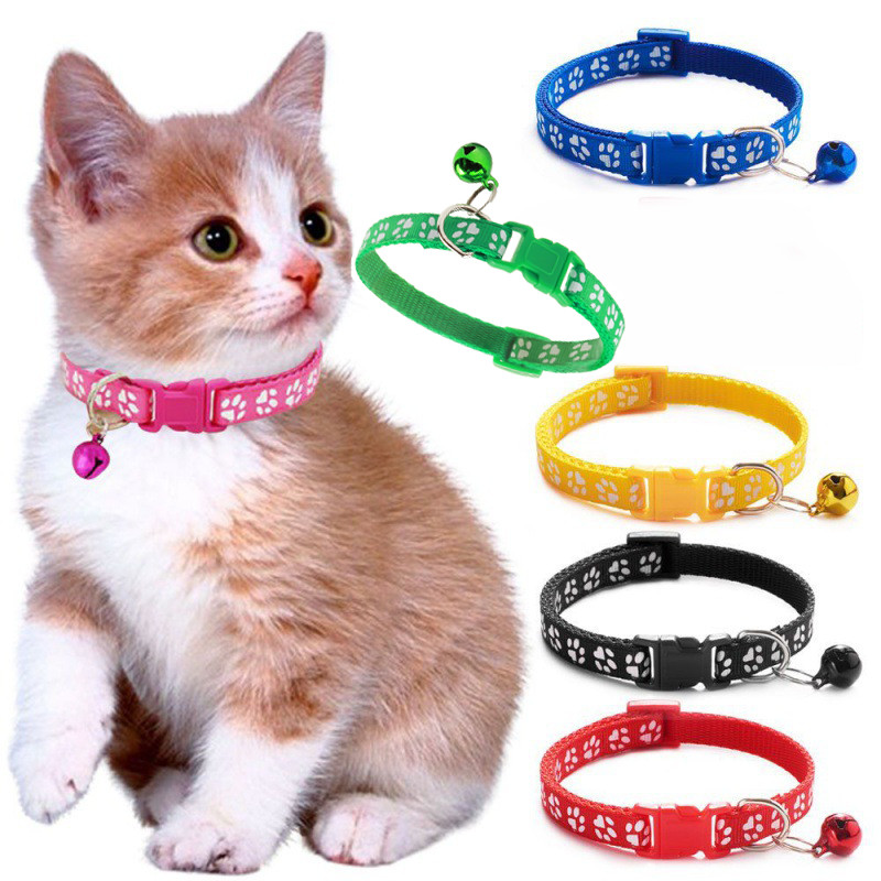 Coleira ajustável para animais de estimação com coleira de Nylon sino (adequada para cães e gatos pequenos) Poodle