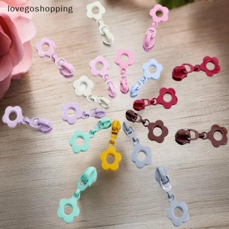 [lovego] 10 Unidades De Cabeça De Zíper De Flor Pequena Fofa Para # 3 Zíperes De Nylon Adequados Costura Doméstica DIY S