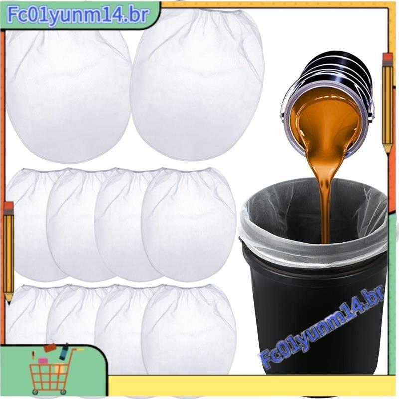Sacos De Filtro De Malha Fina Com 10 Pacotes-Adequados Nylon Cordão Extensível Para Líquidos E Uso Em Jardim