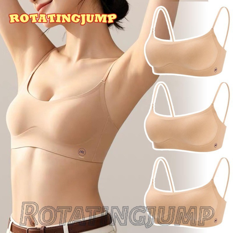 Sutiã Sem Costura Com Alça Fina De Corte Baixo S-XL , Roupa Íntima De Nylon Disponível Rosa Preto Nude , Copo Adequado P