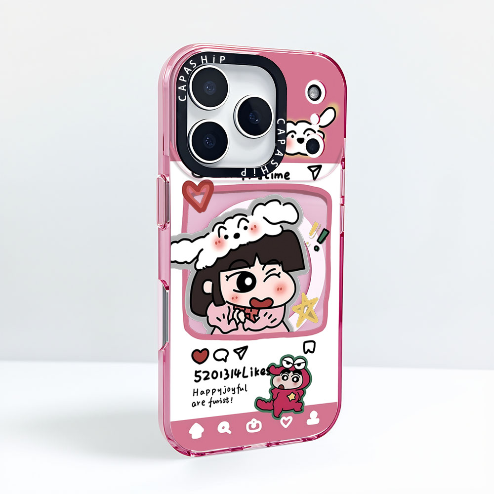 Cute Crayon Shin-chan Character Painting Capa De Carregamento Magnético Sem Fio Compatível Com IPhone 14 Plus 11 12 13 1
