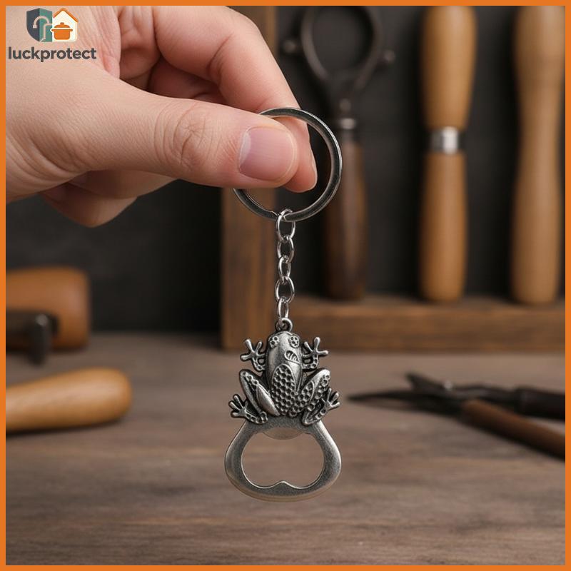 LPHG Abridor De Garrafa De Metal Portátil Chaveiro 4 Designs De Animais Sapo Lobo Tartaruga Leão Mini Poeta Cerveja Para