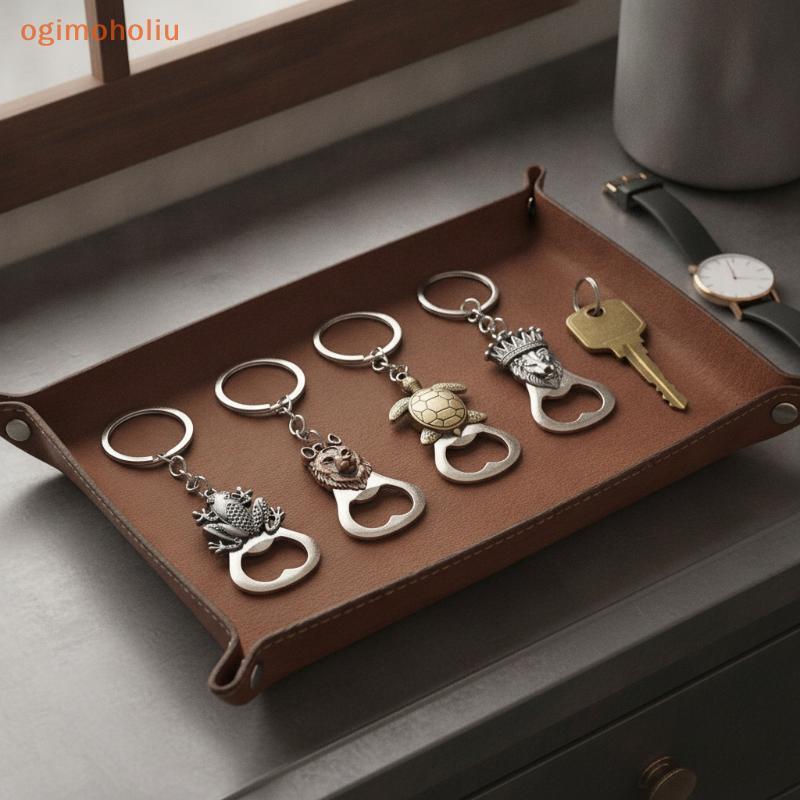 [GMH] Sapo Lobo Tartaruga Leão Bronze Cor Metal Abridor De Garrafas Chaveiro Mini Poeta Cerveja DCZ