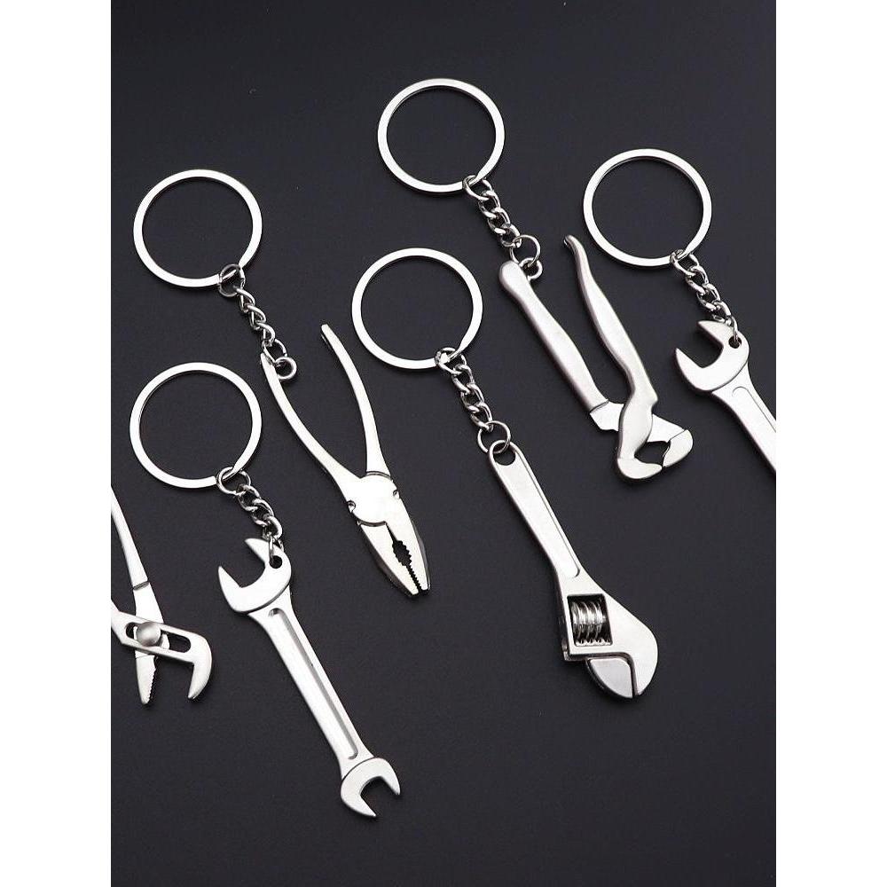 Mini simulação ferramenta prática chaveiro chave de Metal alicate chave pingente criativo chave masculina pequeno presen