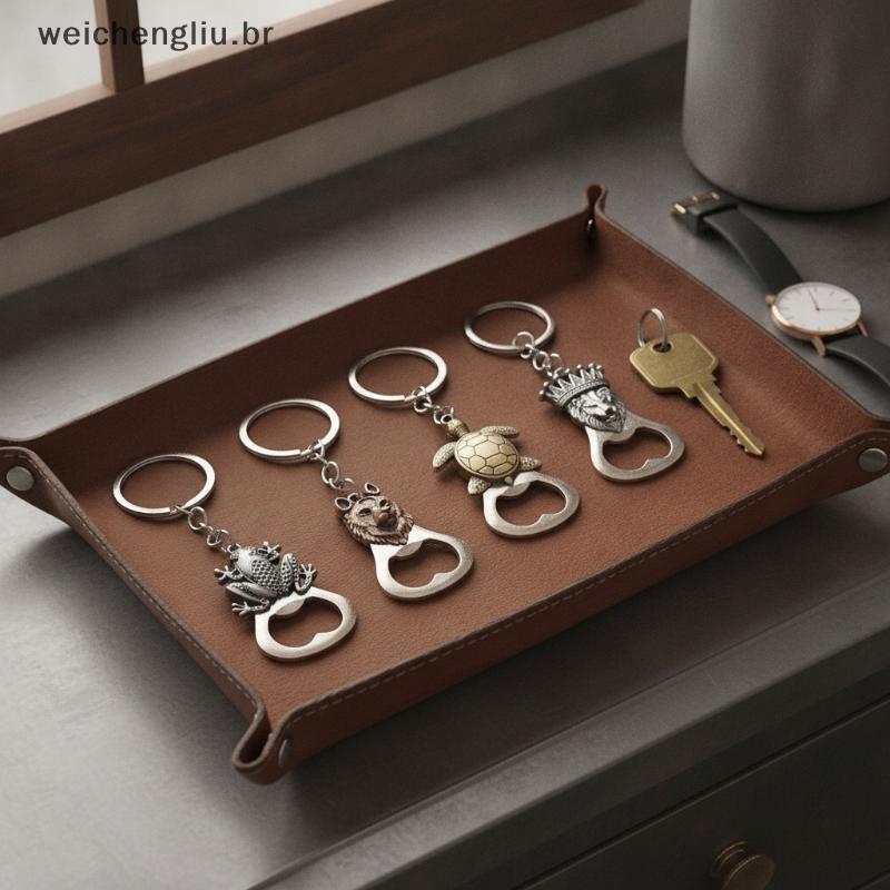# weicheng Sapo Lobo Tartaruga Leão Bronze Cor Metal Abridor De Garrafas Chaveiro Mini Bolso Cerveja .